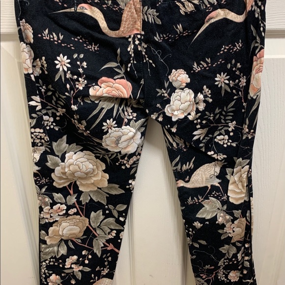 Zara TRF floral oriental print trousers - Picture 2 of 4